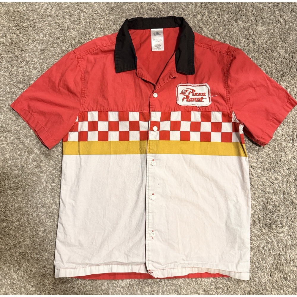 Disney Parks Pizza Planet Toy Story Best In The Galaxy Camp Bowling Shirt S New